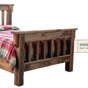 Hand Hewn Mission Bed - by Miller's Rustic Furniture
