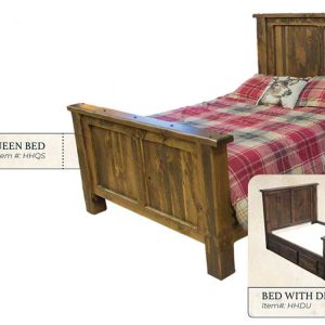 Hand Hewn Panel Bed - by Miller's Rustic Furniture