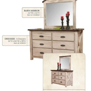 Hand Hewn Barnwood X 6 Drawer Dresser - by Miller's Rustic Furniture