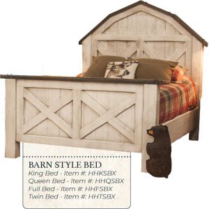 Hand Hewn Barnwood X Barn Bed - by Miller's Rustic Furniture
