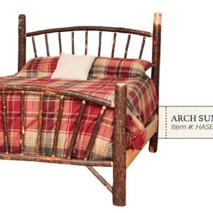 Hickory Arch Sunburst Bed - by Miller's Rustic Furniture