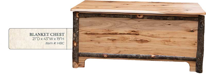 Hickory Blanket Chest- by Miller's Rustic Furniture