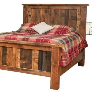 Reclaimed Barnwood Panel Bed - by Miller's Rustic Furniture