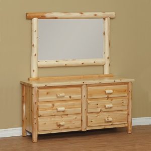 Great Lakes Cedar Six Drawer Dresser - by Countryside Rustic Log Furniture