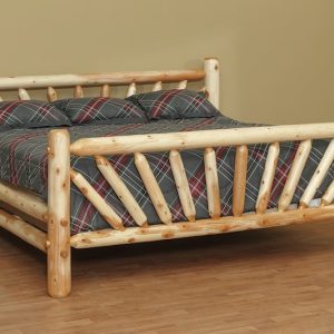 Great Lakes Cedar Sunburst Bed- by Countryside Rustic Log Furniture