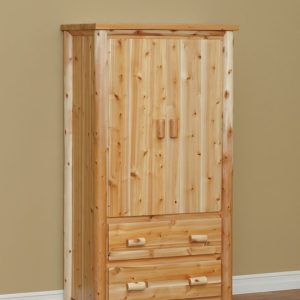 Great Lakes Cedar Armoire - by Countryside Rustic Log Furniture