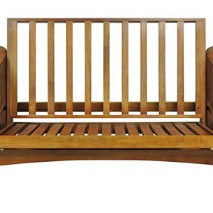 Loveseat Portland Futon Frame - Cherry Oak Finish - by Gold Bond