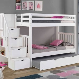 Cambridge White Stairway Bunk - by Innovations