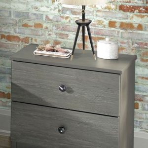 Gray 2 Drawer Nightstand - by Innovations