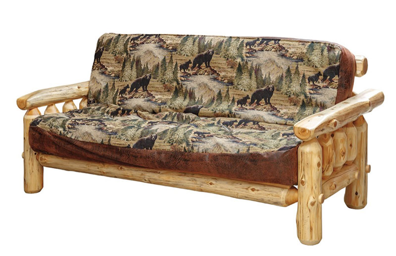Full Appalachian Cedar Futon Frame - by Countryside Rustic Log Furniture